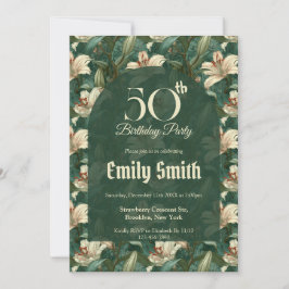 Best Lilies Accent Women Birthday Einladung