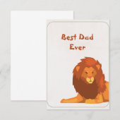 Best Lion Vater Ever | Kindertageskarte (Vorne/Hinten)