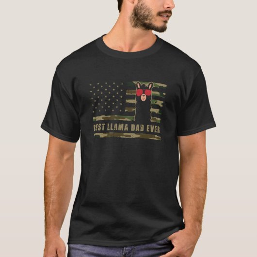 Best Llama Vater Ever Llama T-Shirt (Vorderseite)