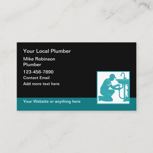 Best Local Plumber Business Cards Visitenkarte (Vorderseite)