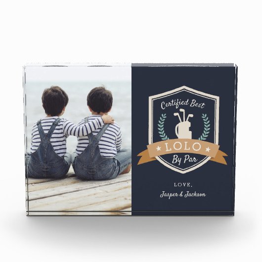 Best Lolo By Par | Golf Opa Fotoblock (Vorderseite)