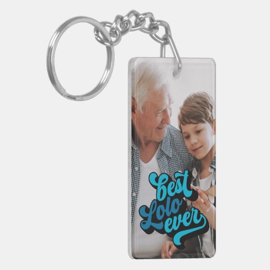 Best Lolo Ever | Opa-Foto Schlüsselanhänger (Vorderseite links)