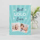Best Lolo Ever | Vatertag Foto Karte (Stehend Vorderseite)
