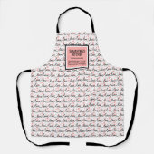 Best Love Gift Apron Pink Black Hearts Love Letter Schürze (Vorderseite)
