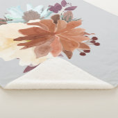 Best Luxury stilvolle Aquarell floral Sherpadecke (3/4)