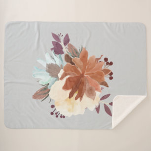 Best Luxury stilvolle Aquarell floral Sherpadecke