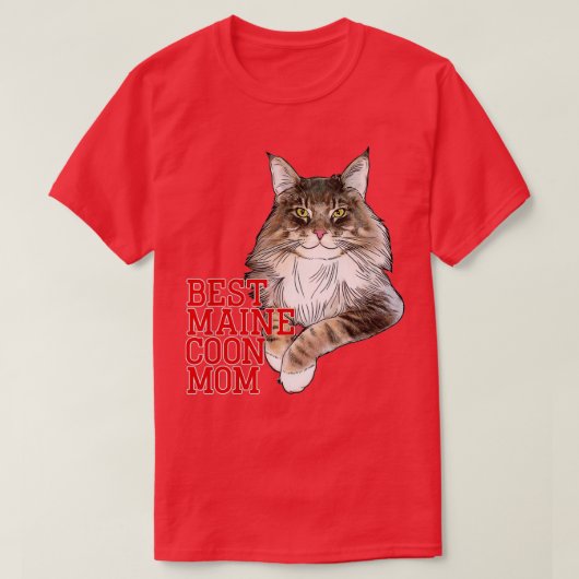 Best Maine Coon Mama Funny Cat T-Shirt (Design vorne)