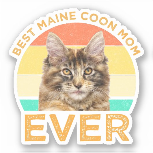 Best Maine Coon Mama je Aufkleber (Vorderseite)