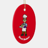Best Male Baker Weihnachts-Ornament Keramik Ornament (Rechts)