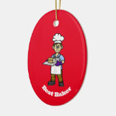Best Male Baker Weihnachts-Ornament Keramik Ornament (Links)