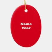 Best Male Baker Weihnachts-Ornament Keramik Ornament (Hinten)