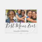 Best Mama 3 Foto Fleece Blanket (Vorderseite (Horizontal))