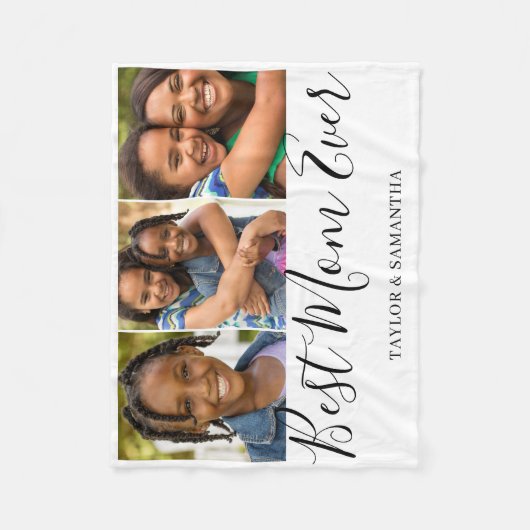 Best Mama 3 Foto Fleece Blanket (Vorderseite)