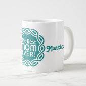 BEST MAMA benutzerdefinierte Monogramm-Tasse Jumbo-Tasse (Vorderseite Rechts)