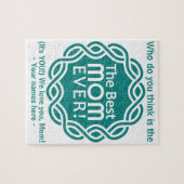 BEST MAMA, benutzerdefiniertes Text- und Farbpuzzl Puzzle (Horizontal)