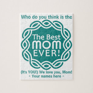 BEST MAMA, benutzerdefiniertes Text- und Farbpuzzl Puzzle
