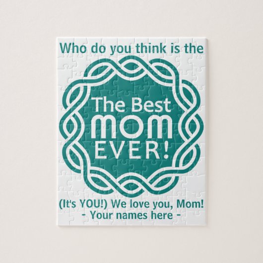 BEST MAMA, benutzerdefiniertes Text- und Farbpuzzl Puzzle (Vertikal)