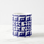 Best Mama Blue mit White Pattern and Stars Tasse (Mittel)