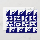 Best Mama Blue mit White Pattern Stars Postcard Postkarte (Vorne/Hinten)