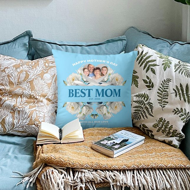 Best Mama Custom Foto Blumengeschenk Muttertag Ges Kissen (Von Creator hochgeladen)