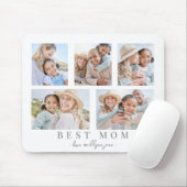 Best Mama Custom Foto Family Collage Mousepad (Mit Mouse)