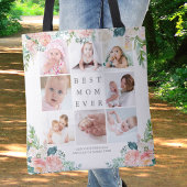 BEST MAMA EVENT 8 Foto Collage Floral Custom Text Tasche