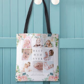 BEST MAMA EVENT 8 Foto Collage Floral Custom Text Tasche