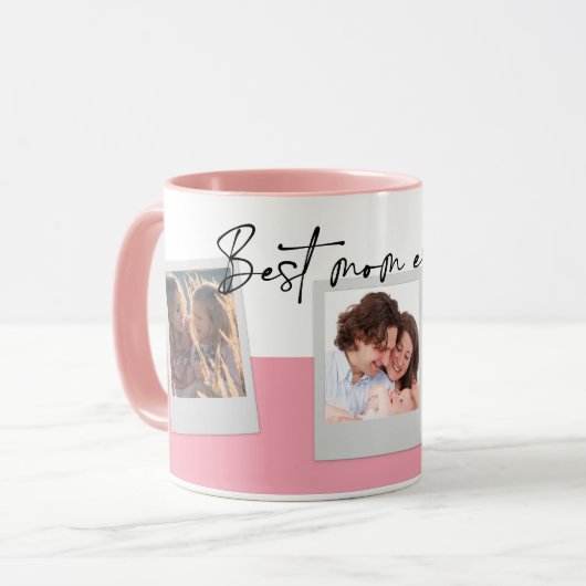 BEST MAMA EVENT Custom Foto Collage Mama Geschenke Tasse (Vorderseite Links)