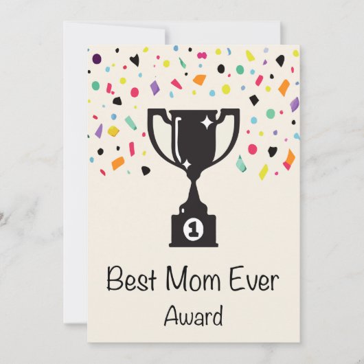 Best Mama Ever Award Feiertagskarte (Vorderseite)