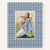 Best Mama Ever Blue Hearts Foto Notizblock (Vorderseite)