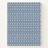 Best Mama Ever Blue Hearts Foto Notizblock (Rückseite)