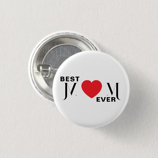 Best MAMA Ever Button - Ein Button der Liebe für M (Vorne & Hinten)