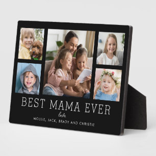 Best Mama Ever Children 5-Foto Collage Custom Fotoplatte