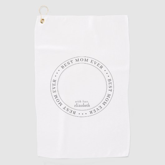 Best Mama Ever Classic Simple Foto Golfhandtuch (Vorderseite)