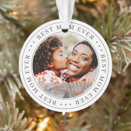 Best Mama Ever Classic Simple Foto Ornament (Baum)