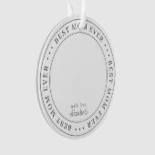 Best Mama Ever Classic Simple Foto Ornament (Vorderseite)