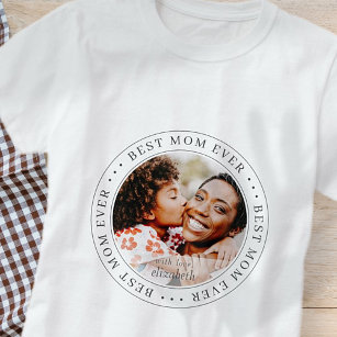 Best Mama Ever Classic Simple Foto T-Shirt