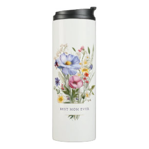 Best Mama Ever English Garden Blume Bouquet Thermosbecher