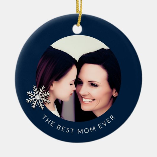 Best Mama Ever Foto Ornament (Vorne)