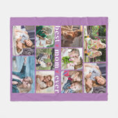 BEST MAMA EVER Hearts 10 Foto Collage Lavender Fleecedecke (Vorderseite (Horizontal))