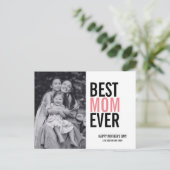 Best Mama Ever Mother Day Foto Postkarte (Stehend Vorderseite)