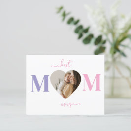 Best Mama Ever Personalisiert Heart Foto Postkarte