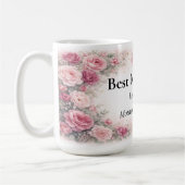 Best Mama Ever Personalized Floral Rose Mug Kaffeetasse (Links)