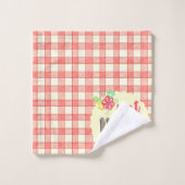 "Best Mama Ever" Red Gingham Handtuch Set Optionen (Waschlappen)