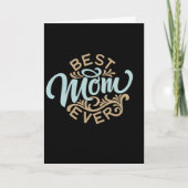 Best Mama Ever Word Art Mother Day Card Karte (Vorderseite)