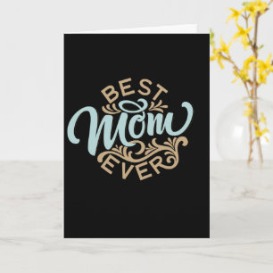 Best Mama Ever Word Art Mother Day Card Karte