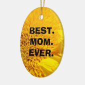BEST MAMA EVER Ziergeschenke Sonnenblumen Liebe Keramikornament (Links)