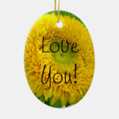 BEST MAMA EVER Ziergeschenke Sonnenblumen Liebe Keramikornament (Hinten)