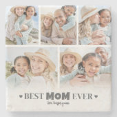 Best Mama Foto Steinuntersetzer (Vorderseite)