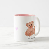 Best Mama & Hearts on White Two Tone Coffee Tasse (VorderseiteRechts)